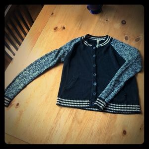 Varsity button up sweater